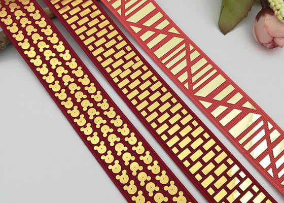 China Decoratieve Elastiekjes 25MM van klerentoebehoren het Materiaal van de Breedte100% Polyester leverancier